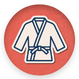 Icône d’un uniforme d’arts martiaux représentant des cours d’arts martiaux.
