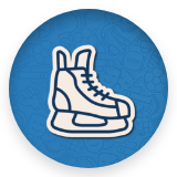Icône de patin à glace représentant le programme de hockey.