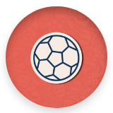 Icône d’un ballon de soccer indiquant des activités ou programmes de soccer.